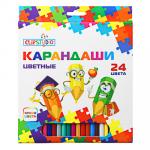 ClipStudio Карандаши 24 цвета шестигранные заточ., пластик, улучшенное письмо, в карт.коробке