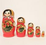 Матрешка Хохлома ягодка 5 кукольная