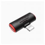 Адаптер Borofone BV6 Comfortable Apple dual Lightning digital audio converter (black) 123315