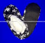 Носки-тапочки внутри с мехом "Снежинки" женские