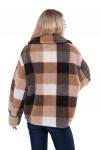 Куртка ECO-BOHO клетка КОРИЧНЕВЫЙ