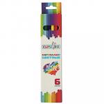 ClipStudio Карандаши 6 цветов шестигранные заточ., пластик, в карт.кор. с подвесом