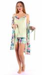 Комплект женский кулирка с шортами "Виола" ментол