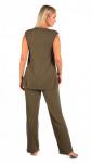 Костюм женский вискоза лапша с брюками "Миранда" хаки