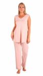 Костюм женский вискоза лапша с брюками "Миранда" розовый