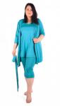 Костюм женский вискоза с бриджами "Ирма" бирюза