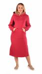 *Платье женское футер 3-х нитка начес пенье "Дина" малина