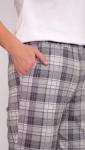 Брюки женские кулирка "Мона" серая клетка