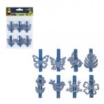 INBLOOM Декор на прищепке,  5 см,  МДФ,  синий,  8 дизайнов