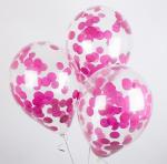 Воздушные шары "Конфетти" Pink 10шт