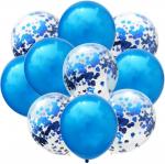 Воздушные шары "Конфетти" blue, 10 шт