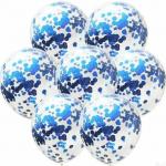 Воздушные шары "Конфетти" blue, 10 шт