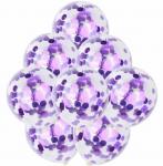 Воздушные шары "Конфетти" purple, 10 шт.