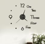 Английские зеркальные часы 3D black