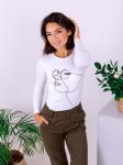*Лонгслив “Девушка” (белый)