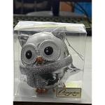 Ёлочная игрушка "Мудрая сова" 10*5*10 см, серебро