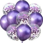 Воздушные шары "Конфетти" purple, 10 шт.