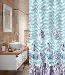 AQUA Штора для ванной с утяжелителем, размер: 180х200 см, материал: (3D) PLE  (ткань полиэстер).