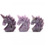 Голова единорога из лепидолита 38*13*45мм