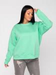 *Толстовка женская футер начес 3-х нитка пенье "Шайн" ментол