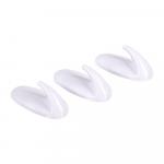 Набор крючков на клеевой основе, не оставляют следов, пластик, 3 шт, 5,5*2,5 см, белый MARMITON