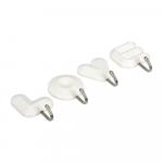 Набор крючков на клеевой основе LOVE, пластик, 4 шт, 6*4 см, белый MARMITON