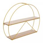 QWERTY Подвесная полка Полусфера, 60*12,7*48 см, золото