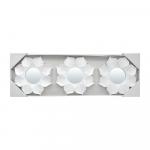 QWERTY Комплект декоративных зеркал "Бордо", 3 шт, D-25 см, белый /16