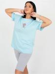 Пижама "Улыбка" голубой с шортами