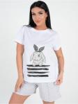 *Пижама "Зая"серый с шортами